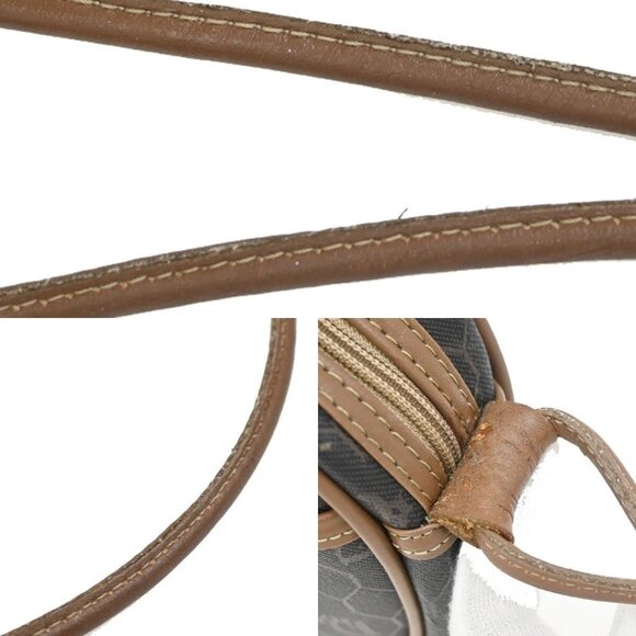 CHRISTIAN DIOR Logos Honeycomb Shoulder Bag PVC Leather Brown Gold 68FB851 - Picture 8 of 15